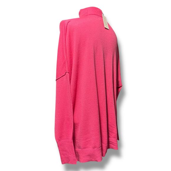 Mud Pie Rivers Mock Neck Sweater OSFM Pink - Picture 5 of 8